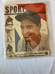 #216 Sport Magazine October 1948 Lou Gehrig On Cover
