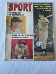 #219 Sport Magazine June 1959 Mickey Mantel, Ted Williams & Floyd Patterson On Cover