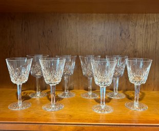 #100 Lot Of 8 Waterford Wine Glasses