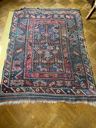 Antique Persian Rug In Reds Blues, Cream And Green -LR23