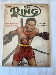 #264 September 1954 Ring Magazine Carmen Basillio On Cover