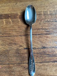 Large Gorham SIlver Plate Stuffing Spoon Engraved Rochambeau To Lt Gov Jabez Bowen 1870 Replica - 15A