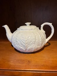 #127 Coalport White Teapot