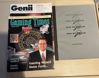 Lot Of 3 Gaming Magazines (1) Signed By Steve Forte