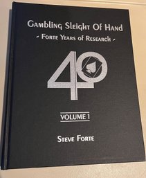 Gambling Sleight Of The Hand 'Forte Year Of Research' Vol I Signed By Author Steve Forte