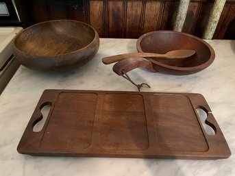 Canadian Birchwood Bowl With Handle And Spoon, Bowl, Tray - Large Pantry - KP2G