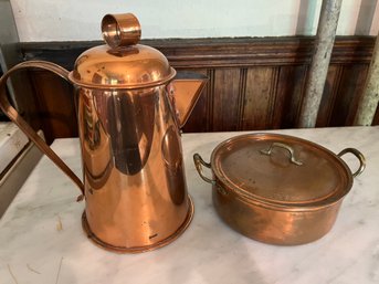 Coffee Caraff And Copper Covered Pot -KP20