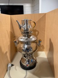 762 Electric Samovar Persian Stainless Steel 5 Liter - Working