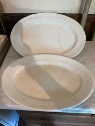 Two Large Imperial Stoneware Serving Platters -KP2R