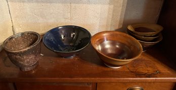 Lot Of 7 Pottery Bowls - O19