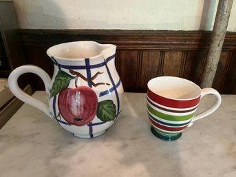Colorful Pitcher And Coffee Mug -kP2U