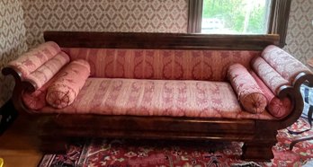 Incredible 1810 Empire Sofa With Flamed Mahogany Frame  - LV5