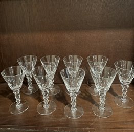 789  Lot Of 10 Duncan & Miller Splendor Wine Glasses