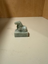 818 Jadeite Horse 2 1/2' Tall