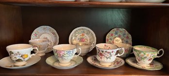 7 Tea Cups And Saucers Royal Dover Royal Albert Elizabethan Bell Etc - LV24