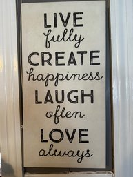 834 Live Love Laugh Decorative Wall Hanging  24' X 12'