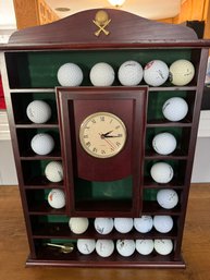 Golf Ball Display Shelf W/ Battery Operated Clock