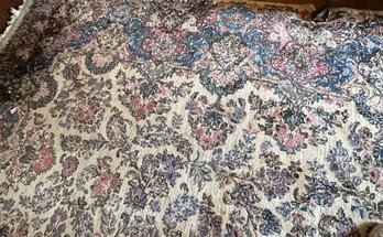 Large Wool Floral Rug In Pinks, Blues And Cream-bd2-13
