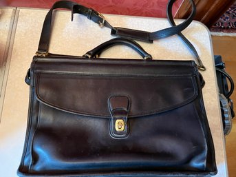 Coach Black Leather Briefcase - P4
