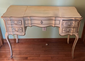 French Provincial Vanity With Fold Down Mirror 44' X 18' X 31' Tall