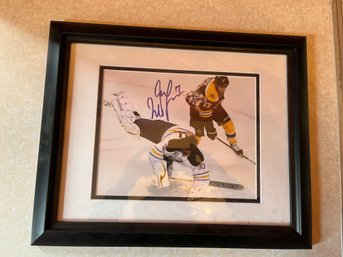 Milan Lucic Autographed Bruins Framed Photo - LV47