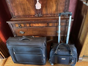 Samsonite Black Rolling Carry On And Richardo Black Suitcase On Wheels - LV51