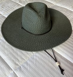 San Diego Hat Company Large Wide Brimmed Hat Drawstring  Forest Green Size Large 18' Across