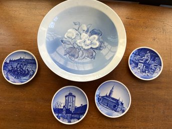 Set Of 5 - Dishes / Wall Hanging From Denmark - 53