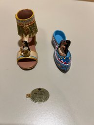 #15 Pair Of The Disney Once Upon A Slipper Ornament Collection Pocohontas