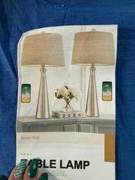 #971 New In Box  Oneach Table Lamp Model T500 26' Tall - Needs To Be Put Together