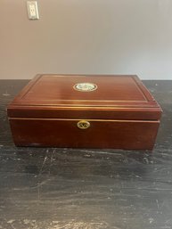 R40 US Army Wooden Jewelry Box W/Key