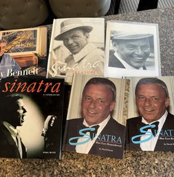 Lot Of 5 Books & A Picture - 4  Frank Sinatra Books 1 Toy Bennet Books & Picture Of Frank Sinatra