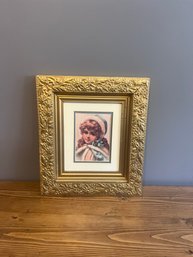 R48 Gold Framed Decorative Little Girl Print