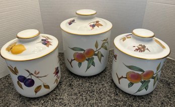 Three Royal Worcester Oven To Table Canister Set -DR64