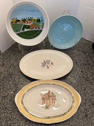 Collection Of Serving Platters And Bowls: Villeroy & Boch, Johnson Bros, Etc - DR69