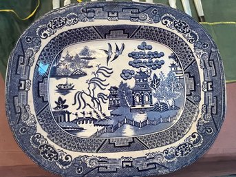 Japanese Blue Willow Serving Plate - 137