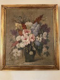 Large Floral Bouquet Still Life Signed - LV51