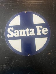 R84 Santa Fe Round Metal Sign 10'
