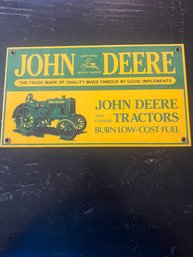 R87 John Deere Metal Sign 14 X 8