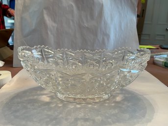 12 Inch Crystal Center Piece Bowl / Boat - 190