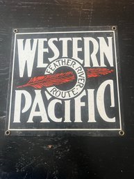 R91  Western Pacific 9 X 9 Metal Sign