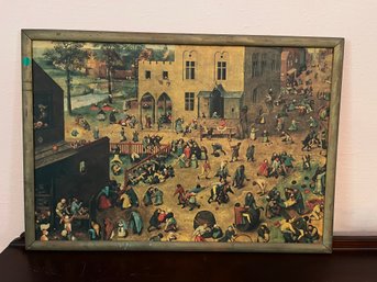 Vintage Old Print / Picture Brueghel Flemish Fair  - 199