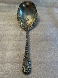 Elaborate Ornate Sterling Serving Spoon - 206