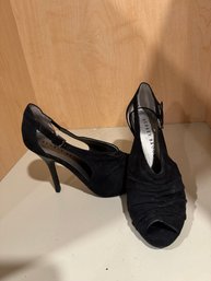 #39 Audrey Brooks Black Suede Dress Shoes Size 8M