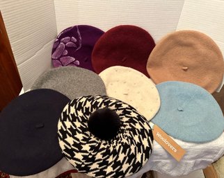 8 Berets- Most Are Wool - H12