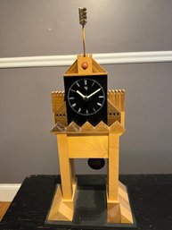 Wood Clock Tower 21' T (working) Battery Operated