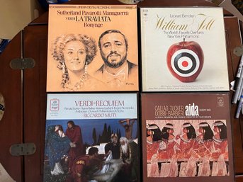 4 Multi Album Sets Include Verdi Requiem, La Traviata, William Tell And Aida - R2