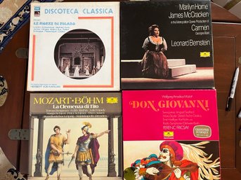 4 Multi Album Set Lot - 3 Mozart And One Leonard Bernstein - R4