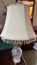 Crystal Lamp With Brass Base - Fb9