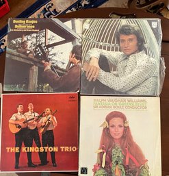 Four Albums Includes Kingston Trio, Green Sleeves, Dueling Banjos, John Halladay  R32